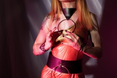 Rack Framboise / photo: Robert Chouraqui / accessories: Leather Body Harness by Raluca Vicu & Rogue And Wolf / Orange Witch / 3