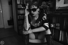 Rack Framboise / photo: Marco Helena /  t-shirt: Marilyn Manson / latex short: Mademoiselle Ilo / 2