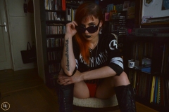 Rack Framboise / photo: Marco Helena /  t-shirt: Marilyn Manson / latex short: Mademoiselle Ilo / 3