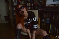 Rack Framboise / photo: Marco Helena /  t-shirt: Marilyn Manson / latex short: Mademoiselle Ilo / 7